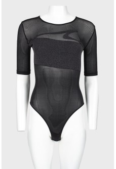 Black translucent bodysuit