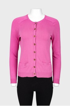 Pink button-down sweater