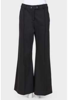 Flared trousers with arrows