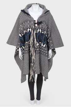 Abstract pattern poncho