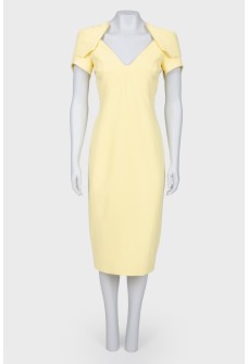 Lemon fitted dress
