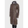 Sheepskin leather coat