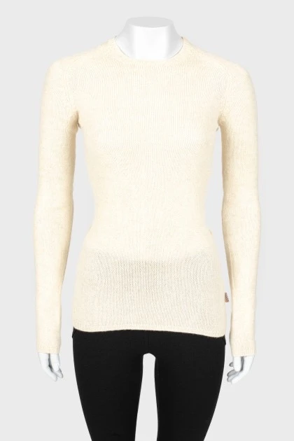 Cream fitted sweater