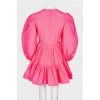 Bright pink dress with frills