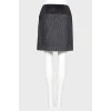 Black and white wool skirt