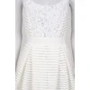 Fitted dress with lace