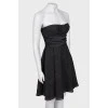Textured black dress with tag
