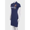 Polo dress with embroidered logo