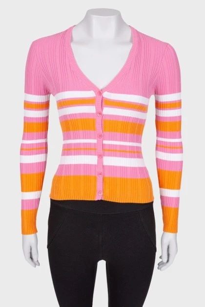 Pink blouse in a striped