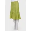 Green skirt with the effect inside out