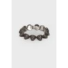 Bracelet with spikes in rhinestones