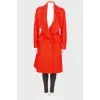 Red coat of fitted silhouette