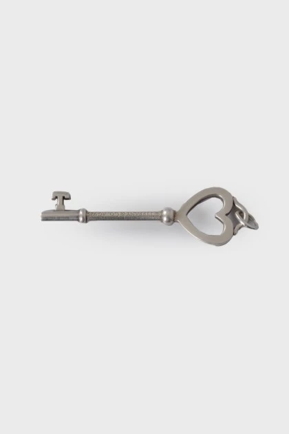 Silver pendant in the form of a key