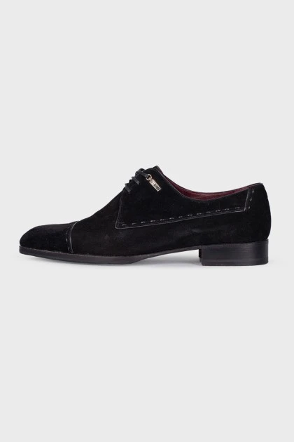 Men's suede black shoes