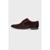 Male suede brown shoes