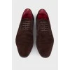 Male suede brown shoes