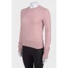 Pink sweater with pearls