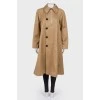 Mustard single-breasted trench coat