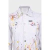 Shirt with paint splatter print