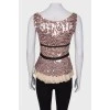 Silk top with sequins