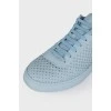 Light blue perforated sneakers