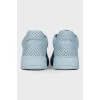 Light blue perforated sneakers