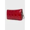 Lacquered red wallet