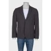 Men's checkered fitted jacket