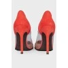 Translucent coral heels 