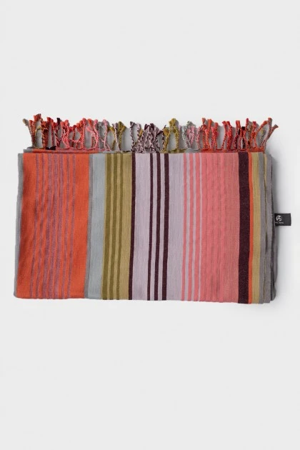 Multicolor striped scarf
