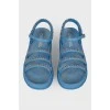 Blue sandals with chains