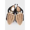 Leather puffed mules with 