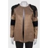Golden jacket with accent shoulders