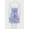Lavender dress with frills on the back