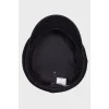Black woolen cap