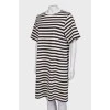 Black-white striped dress