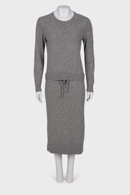 Combined dress made of wool