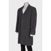 Male woolen gray coat