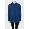 Blue casual cut blouse
