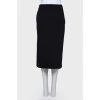 Classic black midi skirt