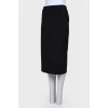 Classic black midi skirt