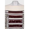 Striped sweatshirt with sequins
