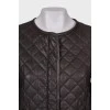 Leather quilted jacket