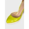 Green wedge heels 