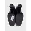 Black square toe shoes