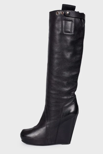Wedge high boots