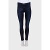 Dark blue skinny jeans with scapes