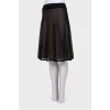 Double hem skirt with elastic wide