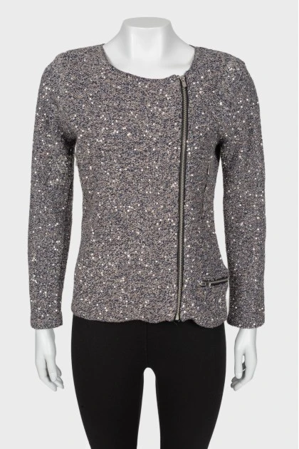 Sequins knitted jacket