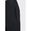 Narrowed black trousers